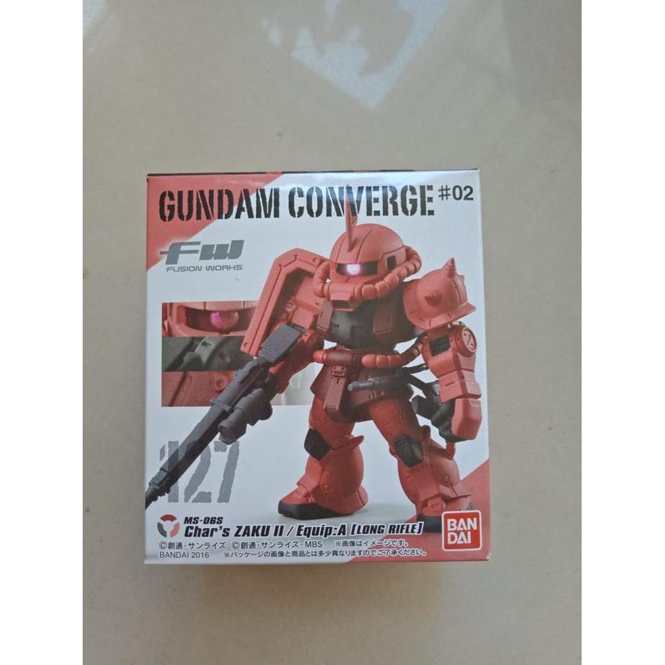 HOT SALE GUNDAM CONVERGE MS-06S CHAR'S ZAKU II/ EQUIP: A (LONG RIFLE) #127 TERMURAH