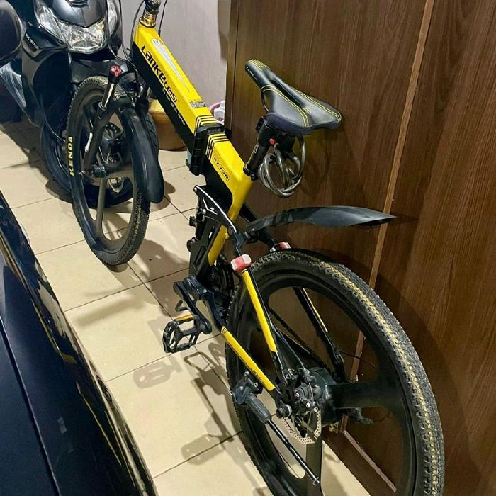Sepeda listrik Lankeleisi XT750 Lectro MTB speda ebike - Lectro hitam