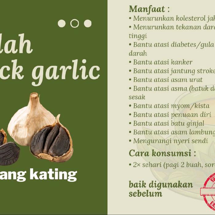 black garlic bawang hitam lanang
