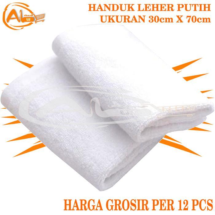 Promo Grosir Per 12 Pcs Handuk Kecil Putih Polos, Handuk Olahraga Polos Handuk Muka Putih Handuk