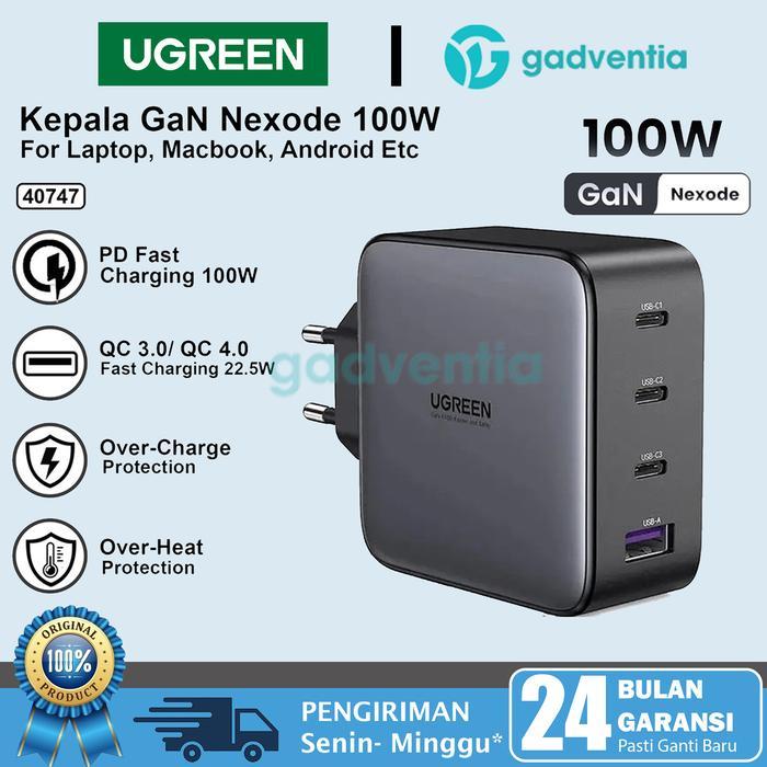 UGREEN NEXODE ADAPTOR CHARGER GAN FAST 20W 30W 45W 65W 100W 140W 200W