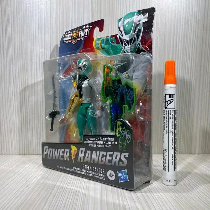 HOT SALE MAINAN ACTION FIGURE POWER RANGERS GREEN RANGER DINO FURY POWER RANGER LIGHTHNING