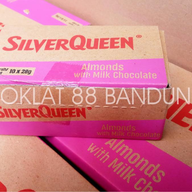SilverQueen Mini 22gr 1 Box Isi 10 Pcs Coklat Mede Almond Mix Rasa Untuk Hampers Parcel