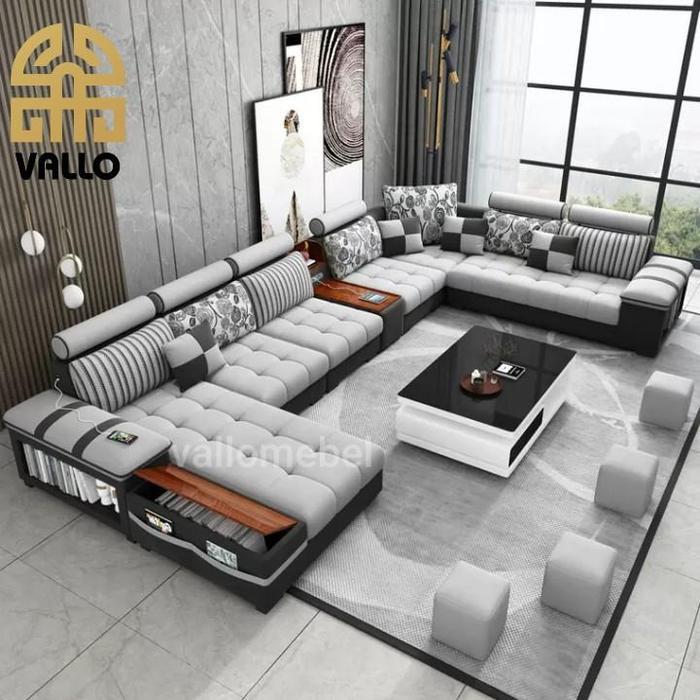 Sofa Minimalis Murah - Sofa U JUMBO Mewah - Sofa Bed