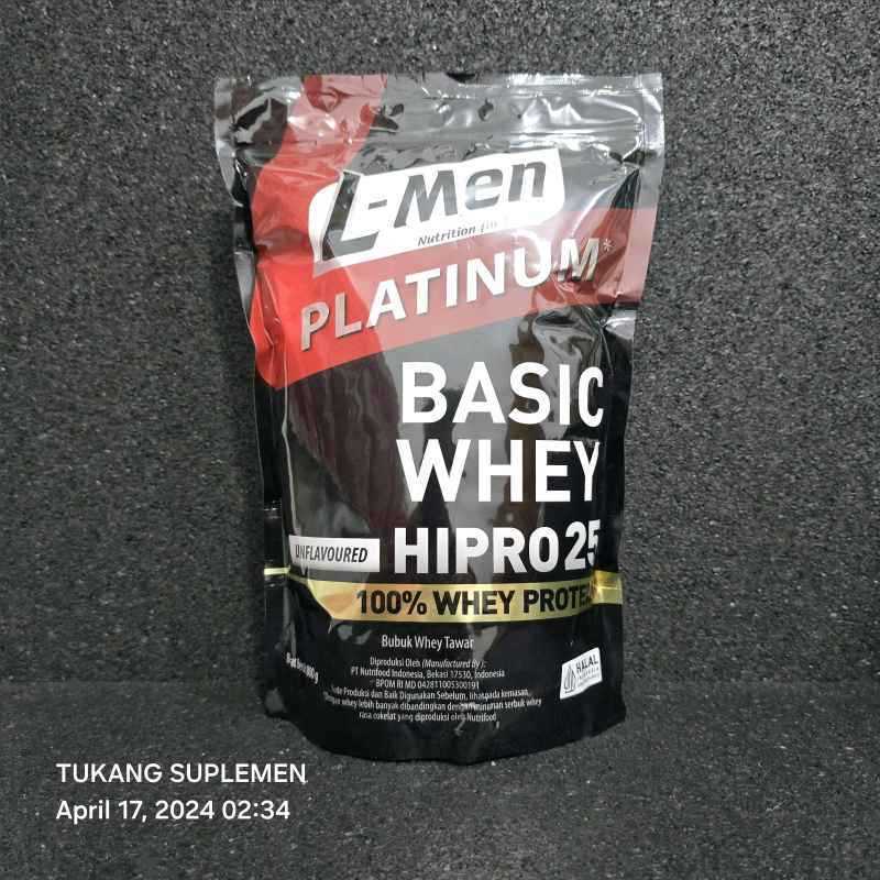 L-Men Platinum Basic Whey Protein HiPro25 800gr 800 gr Unflavoured - 06/2026