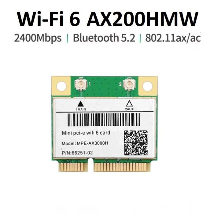 Wifi 6 Ax200Hmw Wireless Card Bluetooth 5 Ax Half Mini Pcie Ax200 Hmw