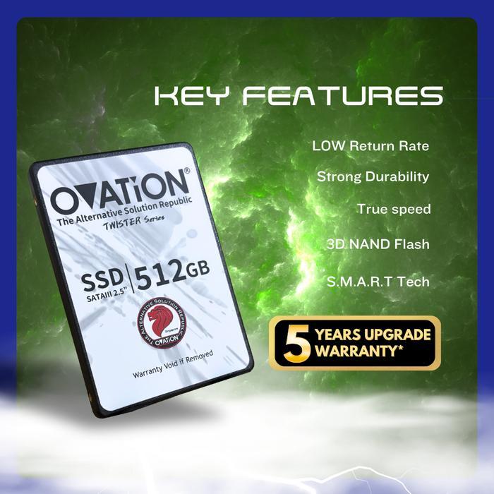 OVATION SSD SATA 128GB / 256GB / 512GB / 1TB 2.5" SATA III Internal SSD SATA3 - Garansi 5 Years