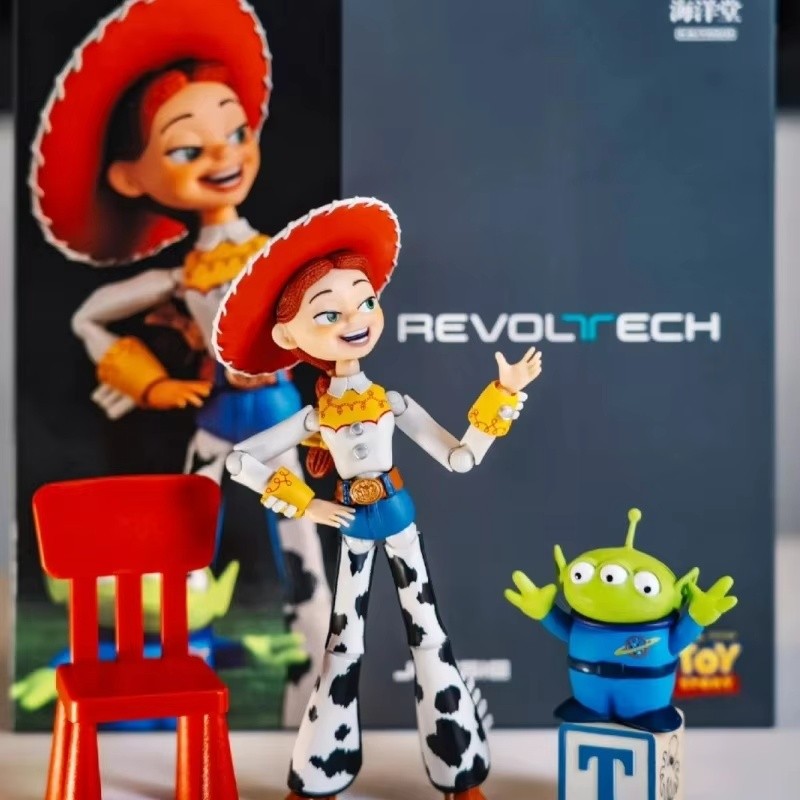Original Kaiyodo Revoltech Toy Story Buzz Lightyear Woody Jessie Action Figures Anime Ornaments