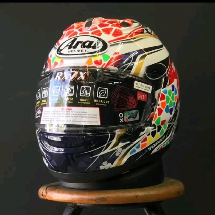 Arai Helm RX-7X Nakagami GP2 Baru dengan Desain Baru & Chinstrap DD Ring Tersedia dalam Ukuran S M L