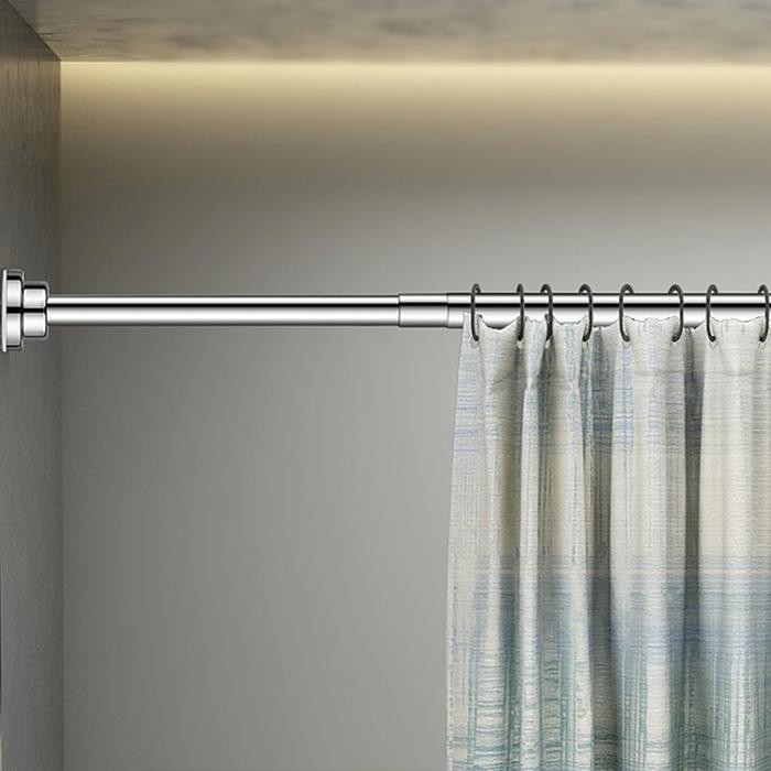 Tiang Gorden Fleksible Tiang Besi Jemuran Baju Portable Tanpa Paku