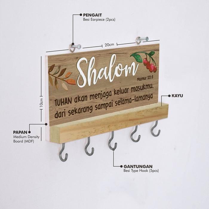Gantungan Kunci Estetik - Hiasan Dinding - Motivasi Kristen Dekorasi Dinding Home
