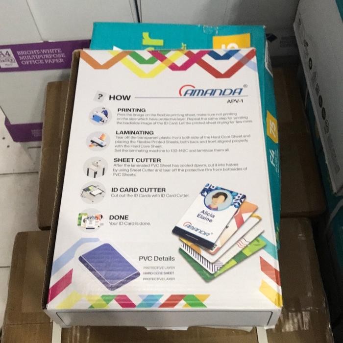 

PVC ID CARD AMANDA A4 ( isi 50 set ) Bahan kartu pengenal / id card
