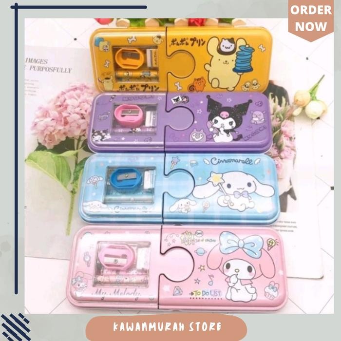 

Kotak Pensil Pulpen Kuromi Melody 2 Tingkat / Kotak Pensil Set Sanrio kotak pensil cinnamoroll 2024