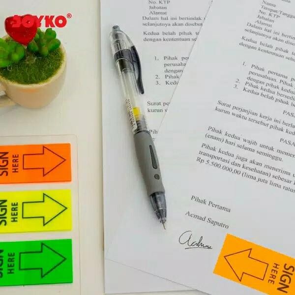 

Bisa E-Katalog! Index & Mark / Penanda / Plastik/ Sign Here / Pembatas Joyko Im-42