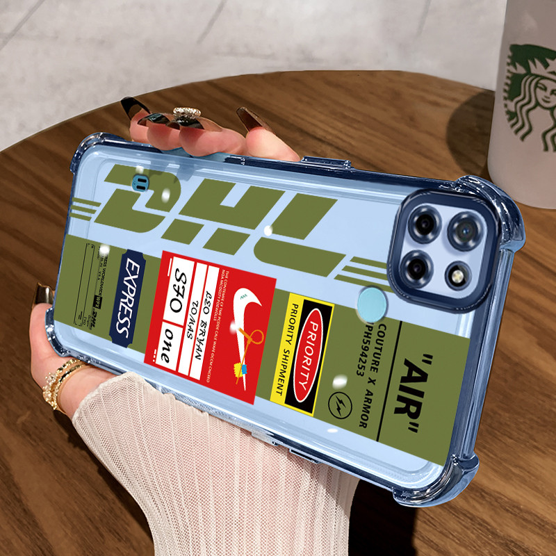 Casing Hp untuk Realme C21Y Realme C25Y C21 C15 Case Pria sporty Kasing telepon jatuh berlapis Airba