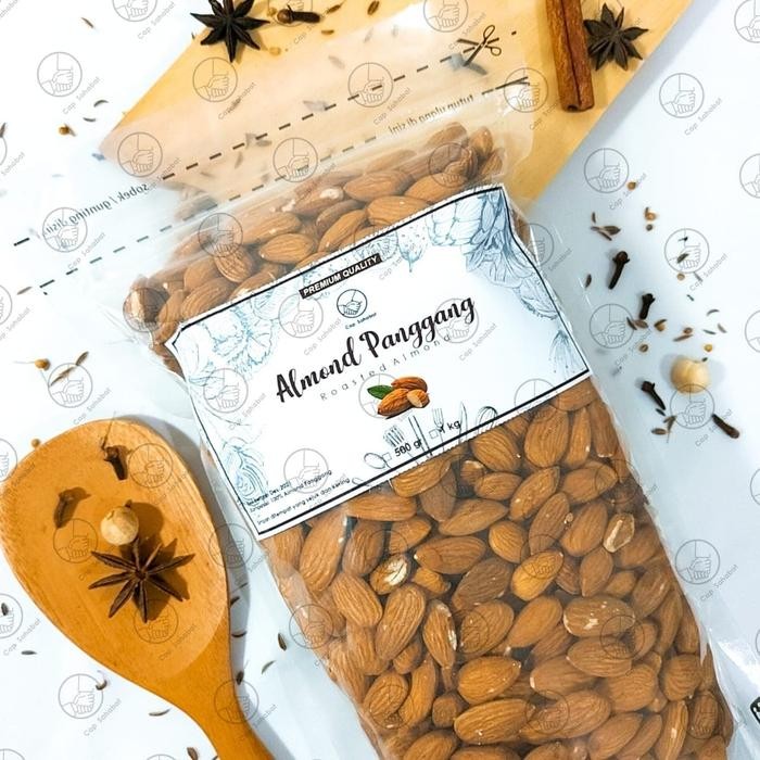 

Premium 1kg Kacang Almond Panggang / Unsalted Rosted Almond / Rempah / JSR