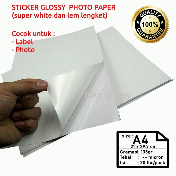 

Pilihan- Sticker Glossy Photo Paper 135 Gsm