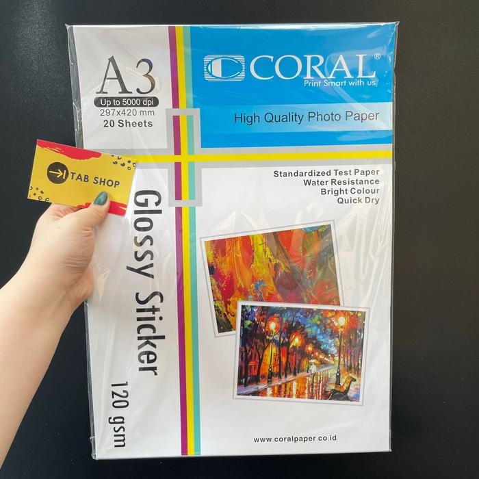 

Pilihan- Coral Glossy Sticker 120 Gsm 20 Sheets A3