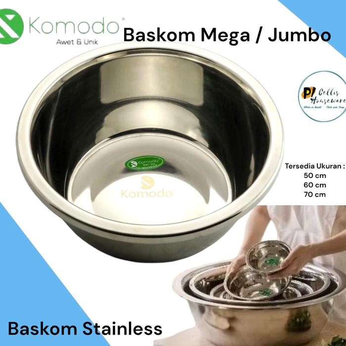 Komodo Baskom Stainless Steel 50cm mangkok Besar Stainless 50 cm