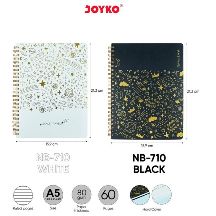 

JOYKO - Buku Catatan Beraris /Notebook NB-710 Motif Space Travel - Pcs