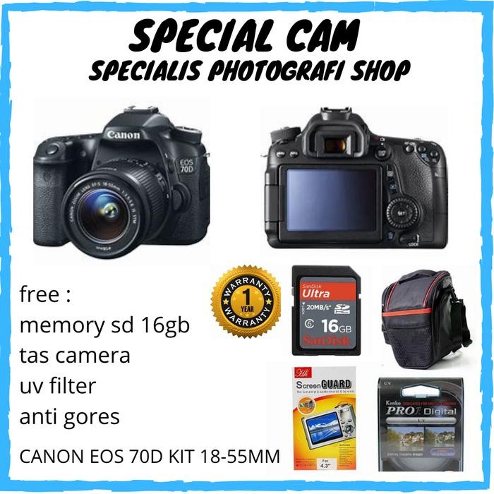 CAMERA CANON EOS 70D KIT 18-55MM / CANON 70D KIT 18-55MM Shopeseler