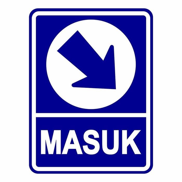 

RAMBU PARKIR MASUK ARAH KANAN 45CM X 60CM PLAT ALUMUNIUM