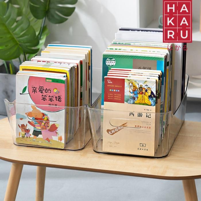 

HAKARUTATSU KOTAK SIMPAN SERBAGUNA TRANSPARAN WADAH ORGANISER DOKUMEN BENING KOTAK ORGANISER BUKU