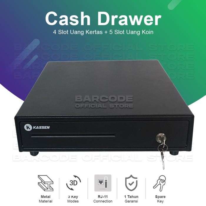 

LACI UANG KASIR KASSEN MK-330 (37 X 33 CM) RJ11 MIRIP ALTO CASH DRAWER