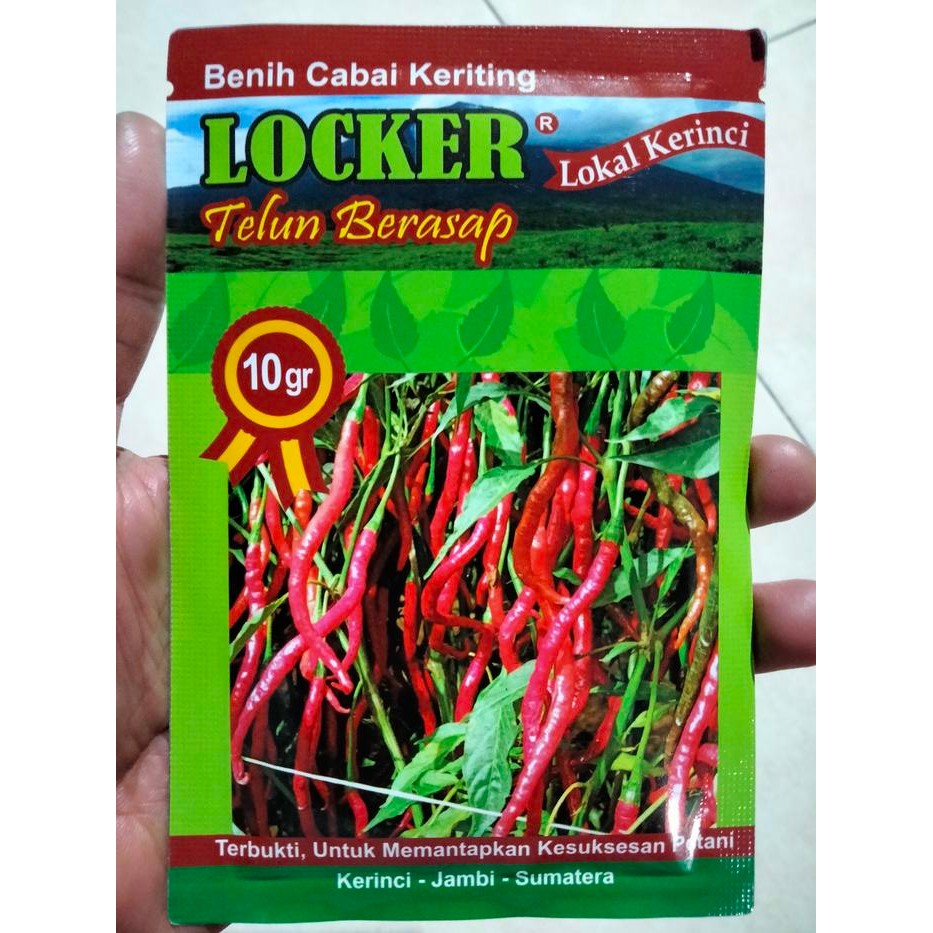 Terlaris Benih Cabe Merah Keriting Locker 10 Gram - Cmk Locker - Bibit Cabe Cabai Locker Loker
