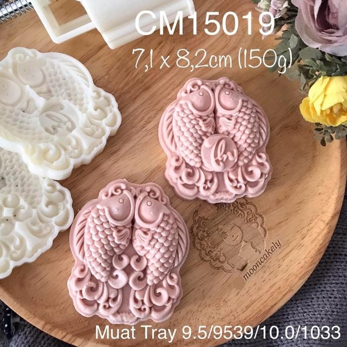 Cetakan Mooncake 150gr CM15019 Double Fish Fu