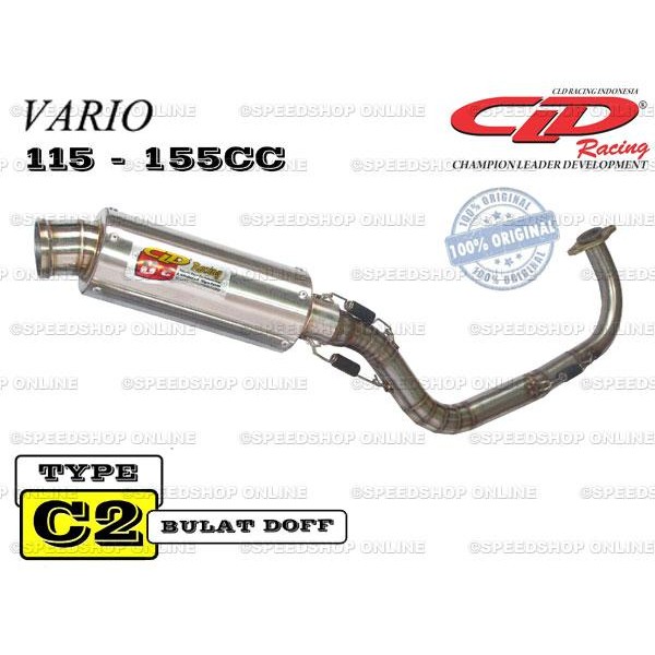 KNALPOT CLD RACING VARIO TYPE C2 SILENCER BULAT DOFF