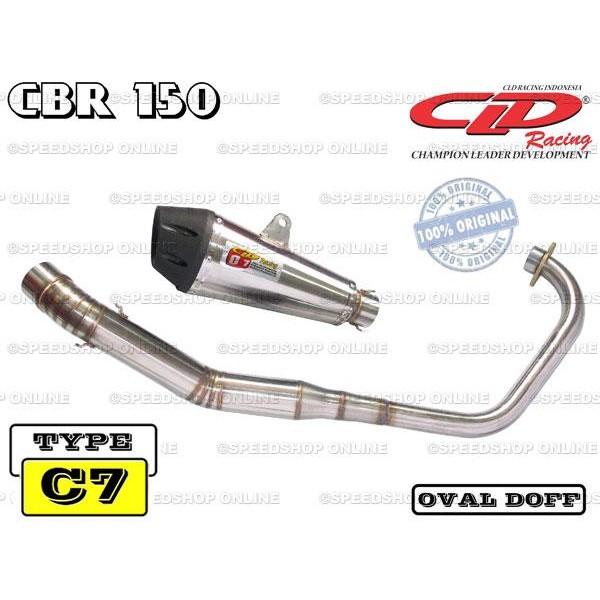 knalpot cld racing cbr150 type c7 silencer oval doff [mutu terbaik]