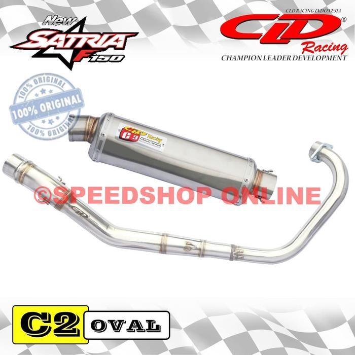 knalpot cld suzuki satria fu 150 fi injeksi original type c2 oval [mutu terbaik]