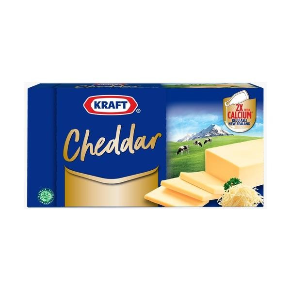 

Pilihan- Kraft Cheddar 150Gr, Keju Blok Diparut U/ Campuran Makan/Minuman,