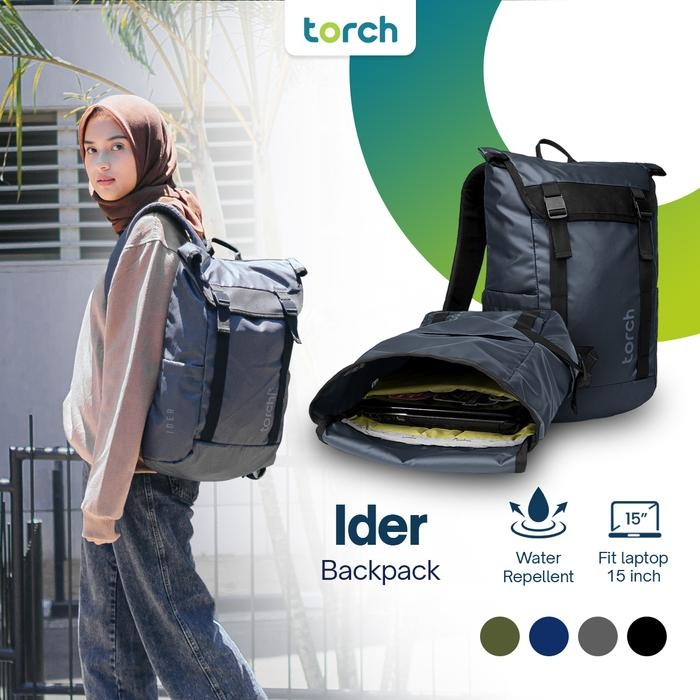Pilihan- Torch Tas Ransel Punggung Pria Wanita - Backpack Rain Cover Ider