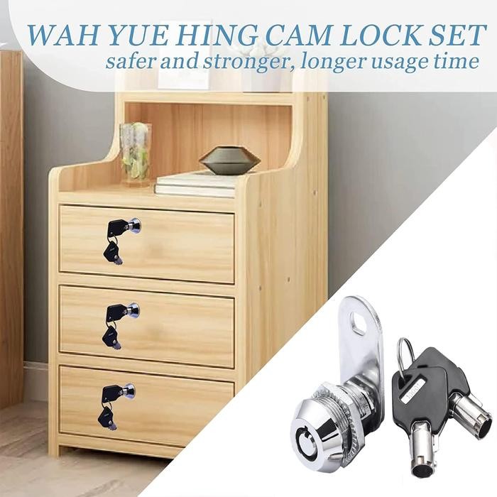 SALE 1SET KUNCI CABINET LEMARI KAYU ANTI MALING KUNCI LOKER KAIT CAMLOCK