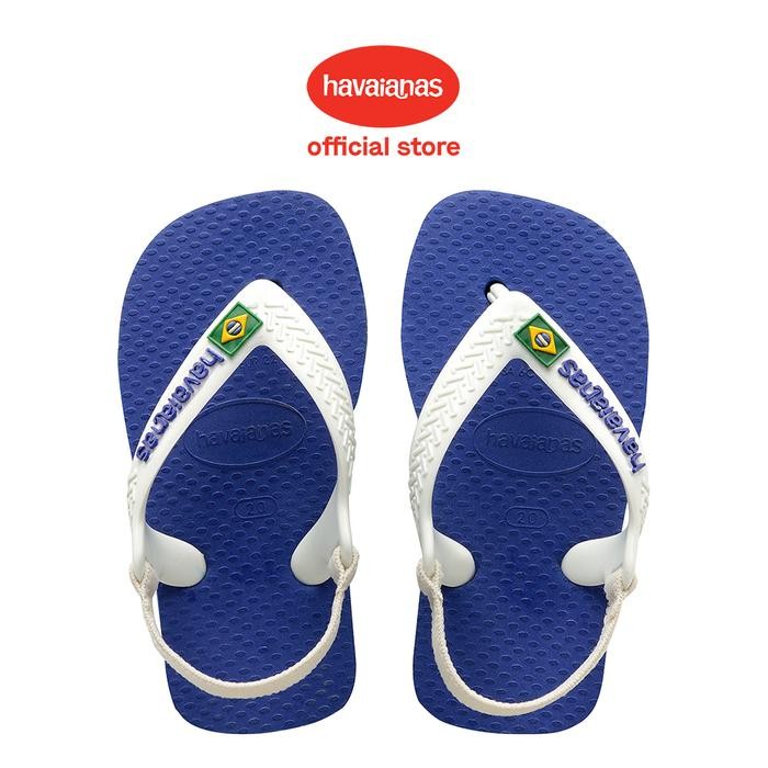Pilihan- Havaianas Brasil Logo Marine Blue Baby Sandals - Sandal Anak