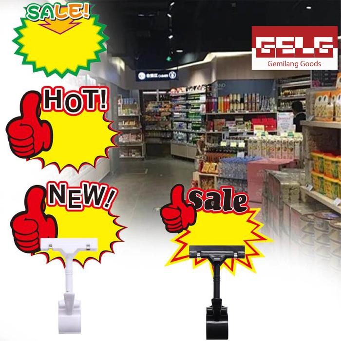 

New New Tag Kartu Promo Sale Price Tag Jepit Price Tag Label Harga Pop Card Penjepit Harga 10 pcs