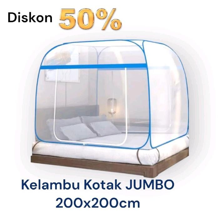 Kelambu Lipat Kotak Tenda Dewasa Ukuran 200X200Cm Portable Modern 160200 Portabel Flat Weave 200X200