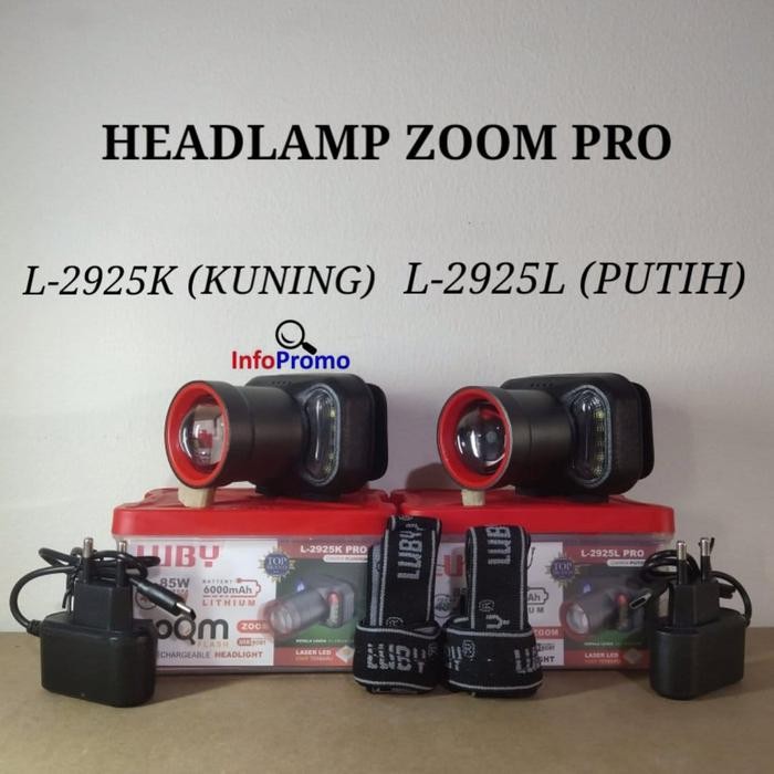 Naturehiike - Senter Kepala Led 85W L-2925L Pro Cahaya Putih & L-2925K Pro Cahaya Kuning Zoom Flash