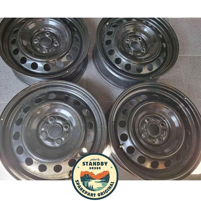 velg kaleng r16 pcd 4x100 untuk rocky brio mobilio sedan tua ayla agya march dll