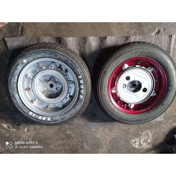 Velg set tromol depan belakang vespa r10 /ring 10