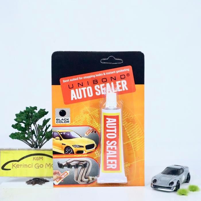 Unibond Hitam 30gr Auto Sealer Lem Gasket Perekat Besi Plastik Kaca Kayu High Temperatur