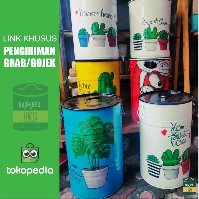 Ready drum besi sampah 100 liter