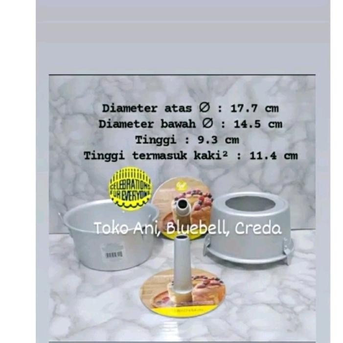 Wilton Aluminum Anggel Food Pan / Loyang Chiffon Cake 7 Inch H 4.5 Inch , 17.7 Cm H 11.4 Cm (