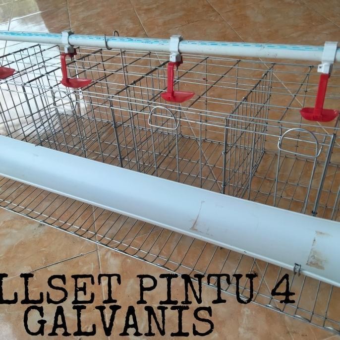 KANDANG BATRE AYAM DAN BEBEK PETELUR PINTU 4 FULLSET