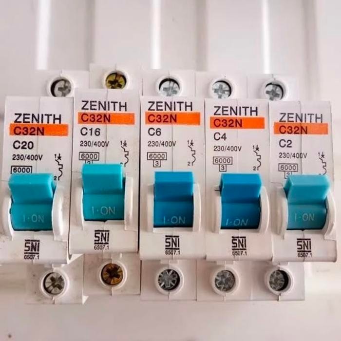 BERKUALITAS MCB ZENITH 1 Phase 2A/4A/6A/10A/16A/20A/25A/32A/40A