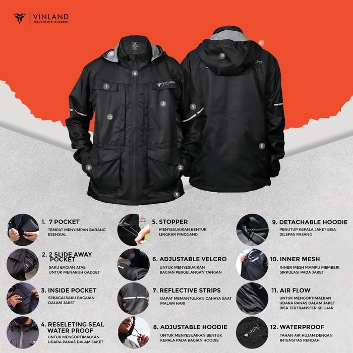 Jaket Motor Pria Tebal Waterof VINLAND PREDATOR
