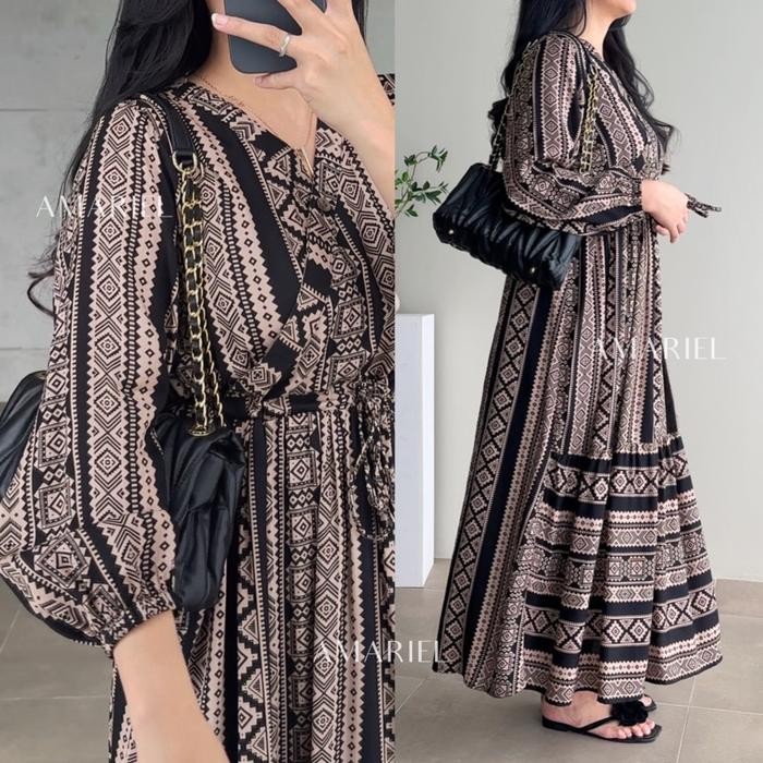 ug5s- Amariel Alina Kimono Dress Daster Gamis Tangan Panjang Bumil Busui Friendly