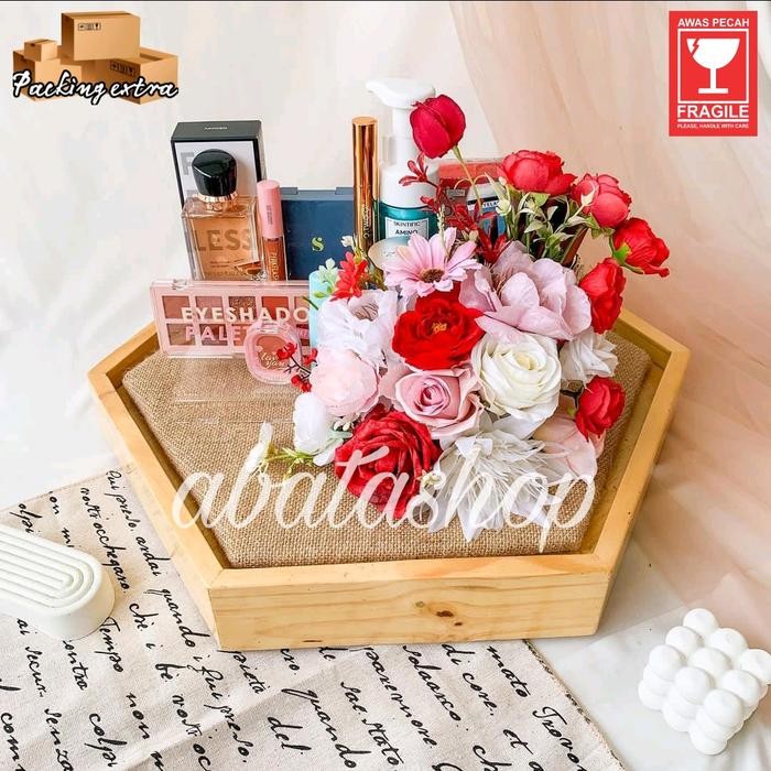 Kotak Hantaran Segi 6 Heksagonal Box Seserahan Pernikahan Terlaris